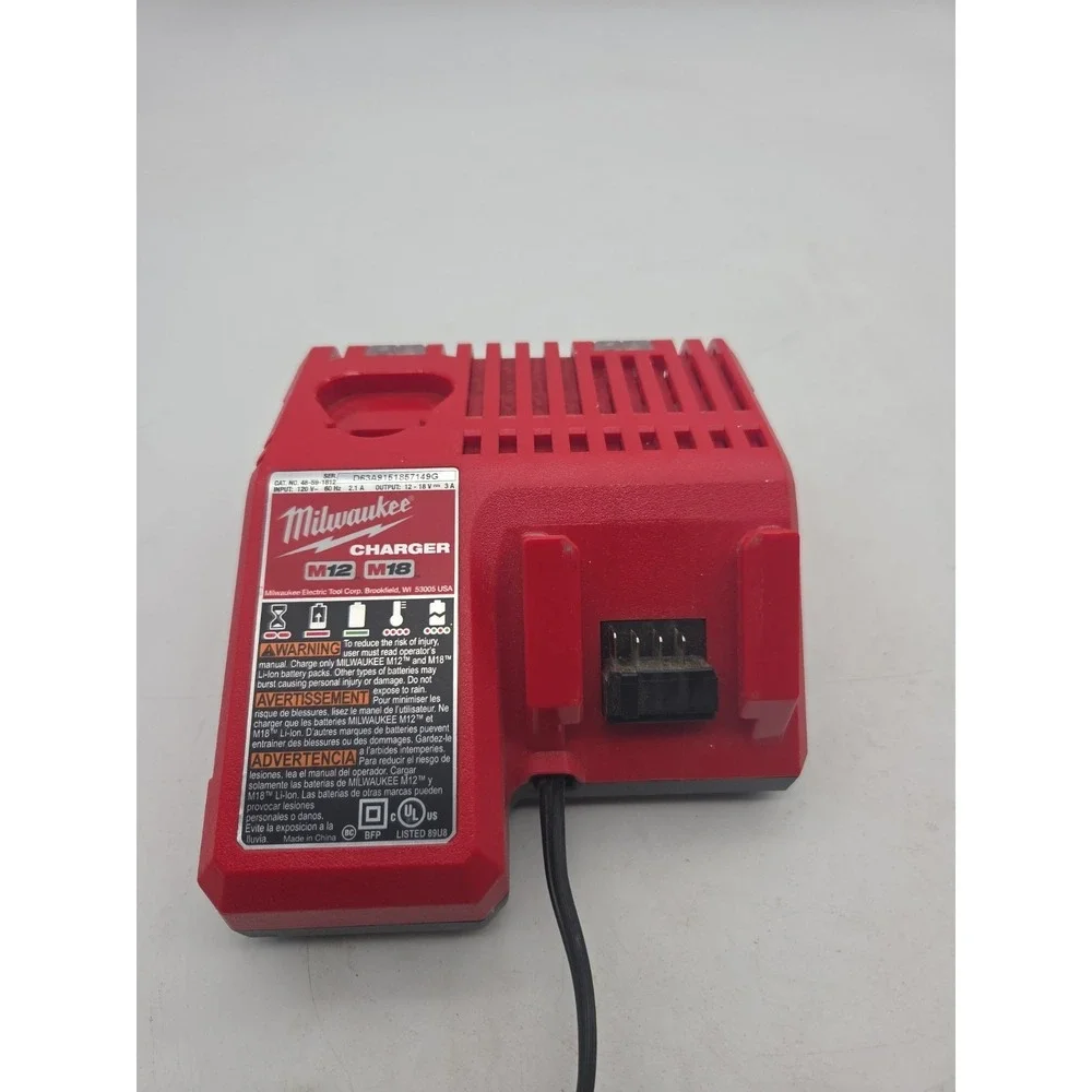 Milwaukee 48-59-1812 M12 M18 Battery Charger ONLY - TESTED WORKING M12 M18